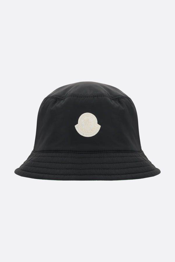 logo patch nylon reversible bucket hat