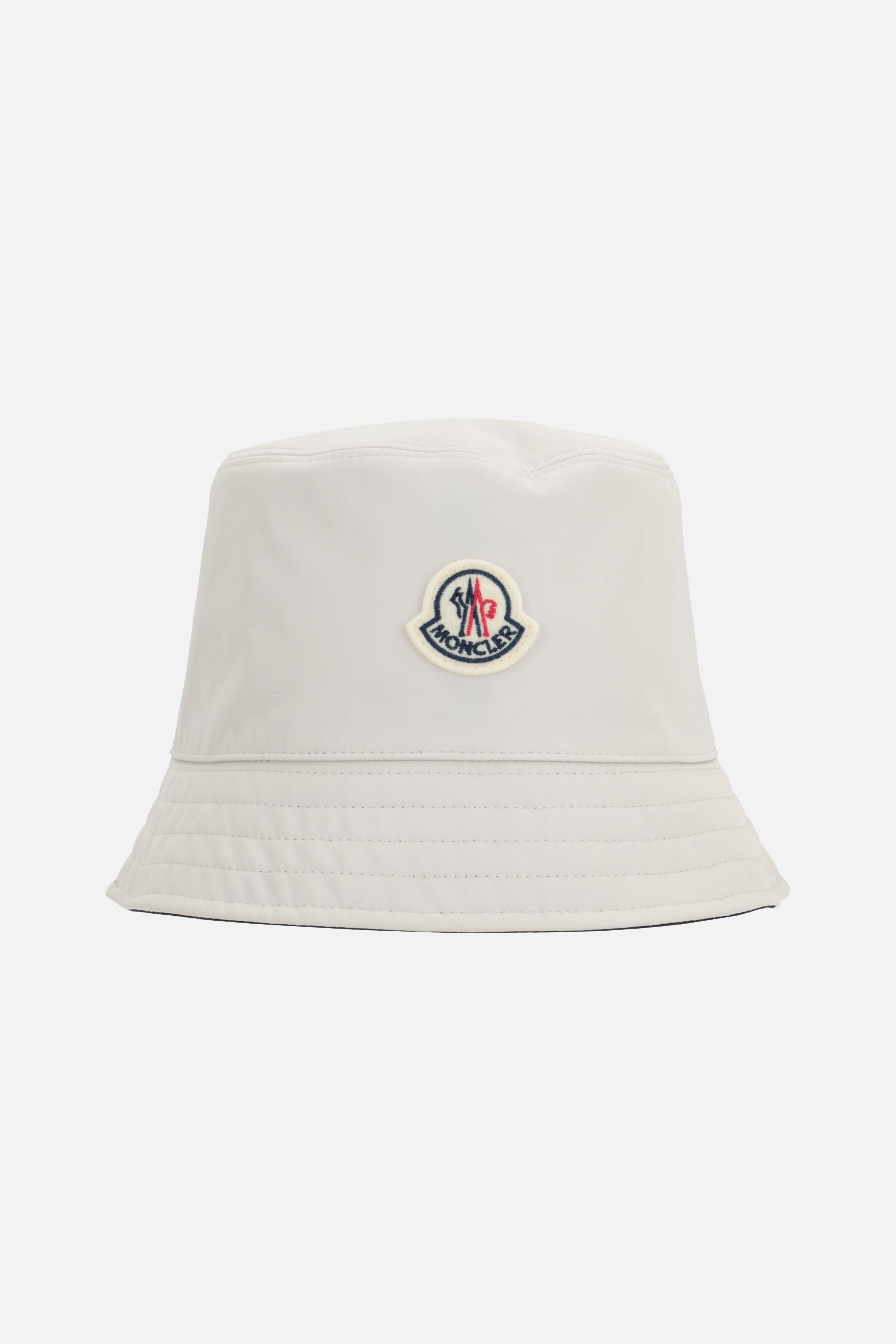 logo patch satin reversible bucket hat