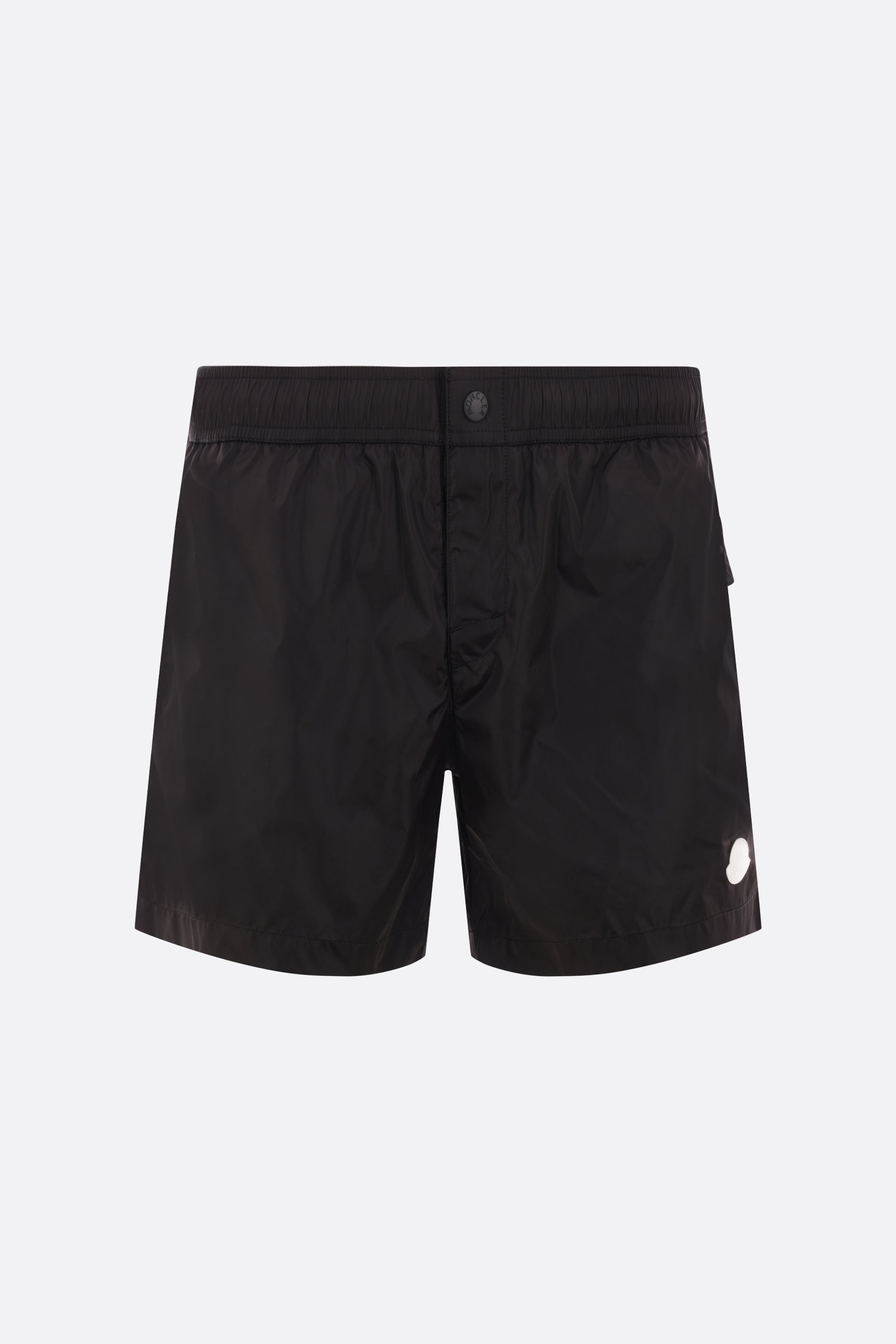 nylon swim shorts with logo patch