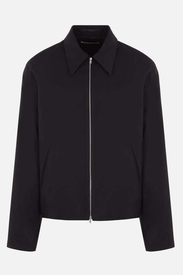 giacca-camicia Mini Jacket in twill di lana
