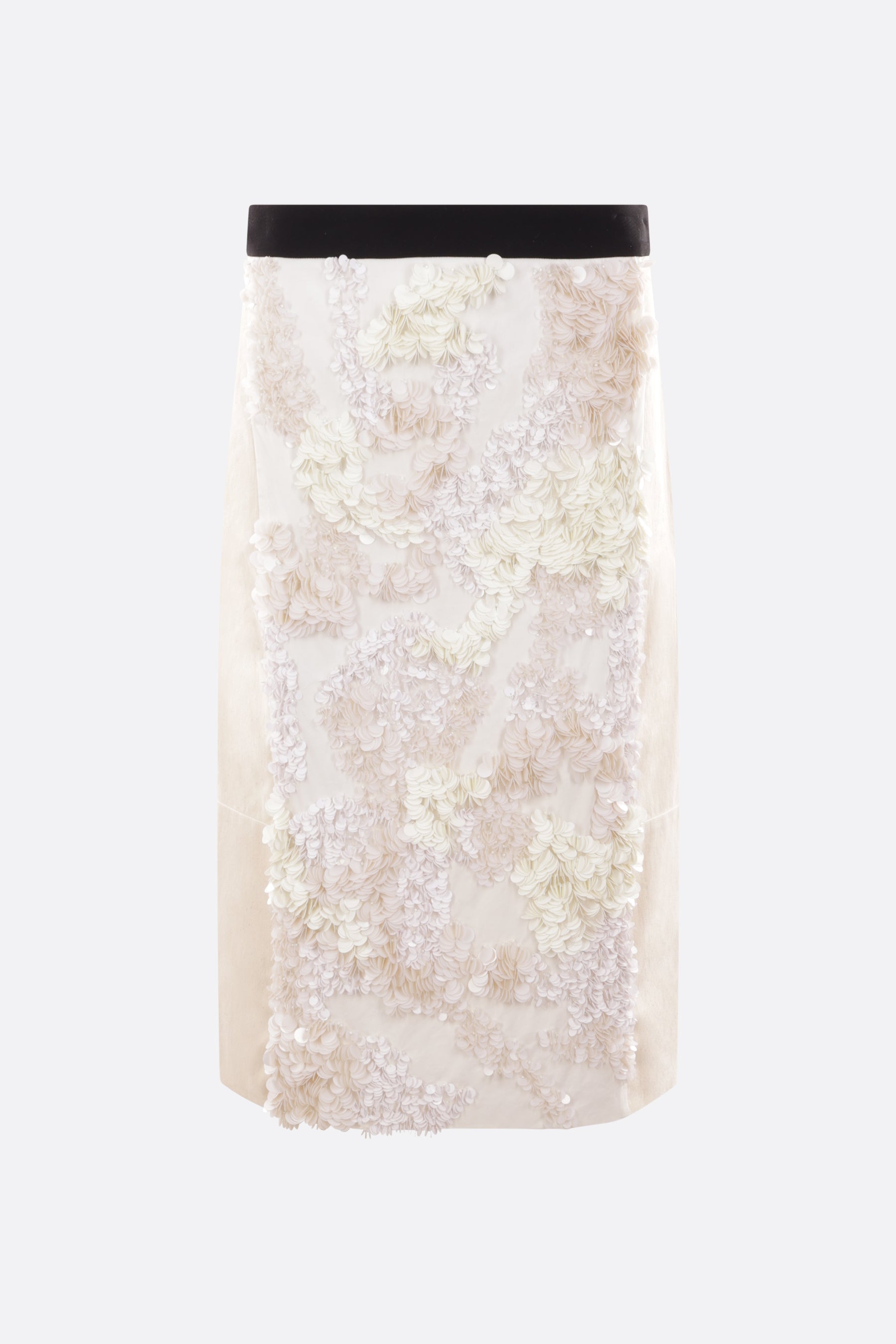 cotton blend midi skirt with sequins