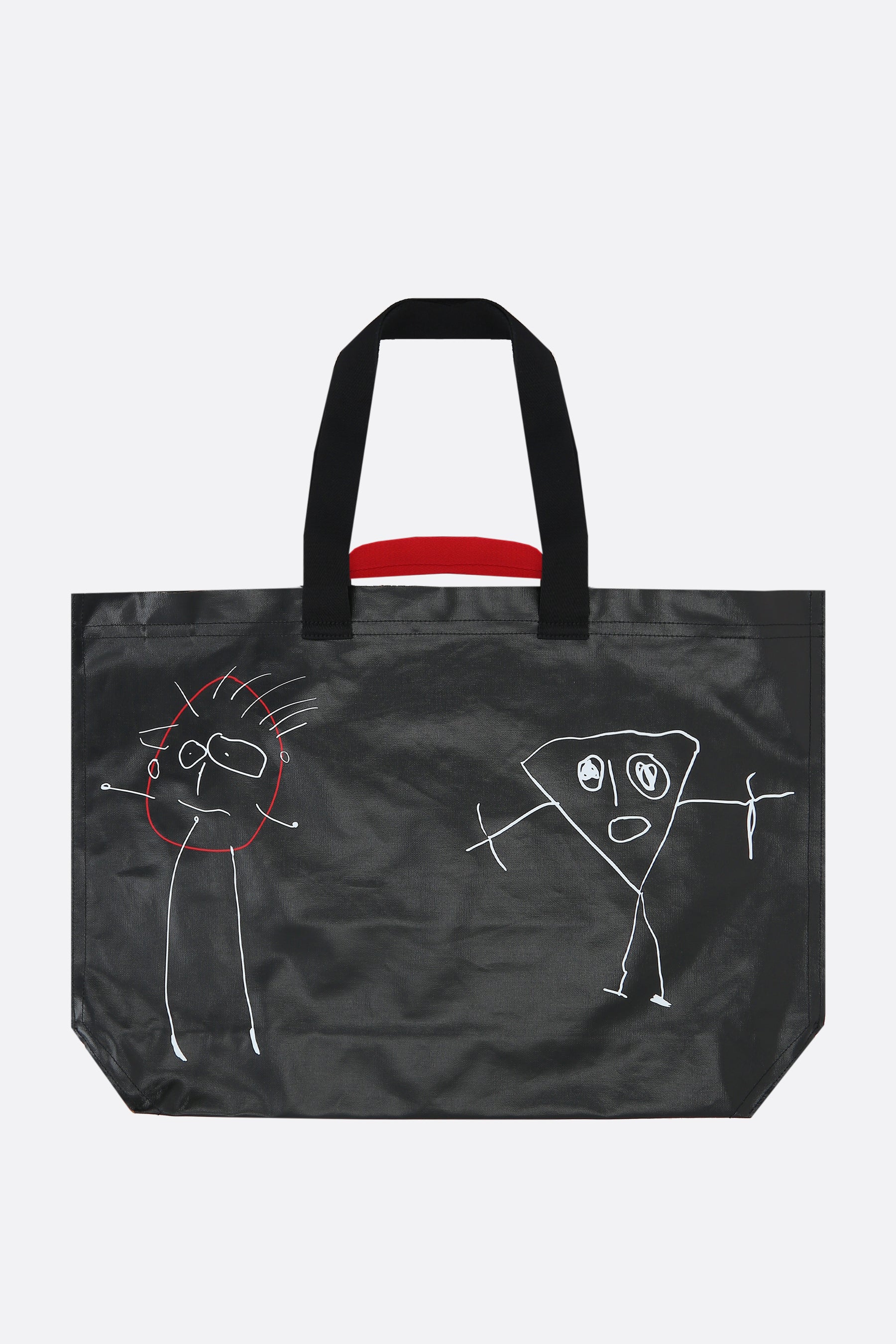 Pili e Bianca large coated canvas shopping bag