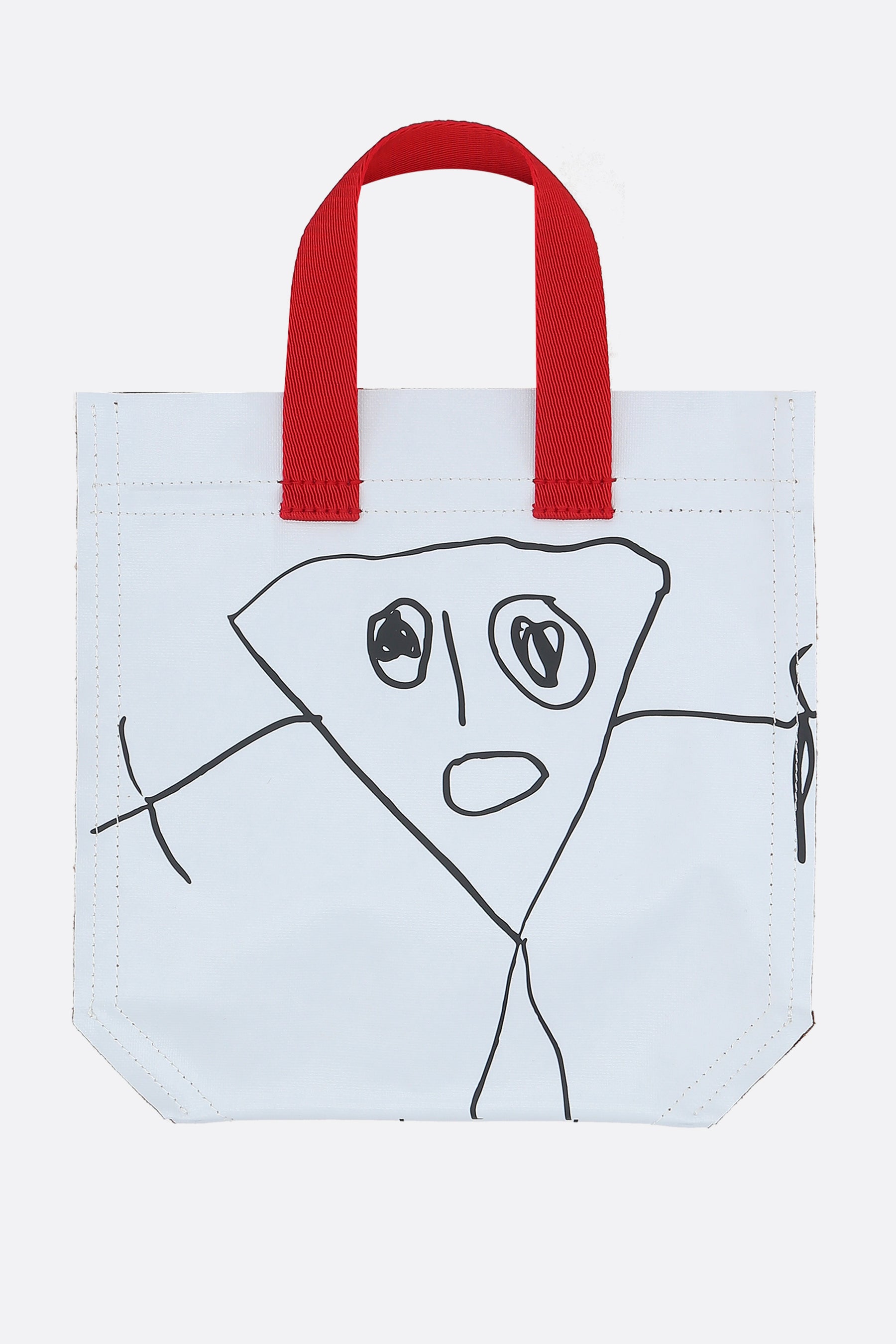 Pili e Bianca mini coated canvas shopping bag