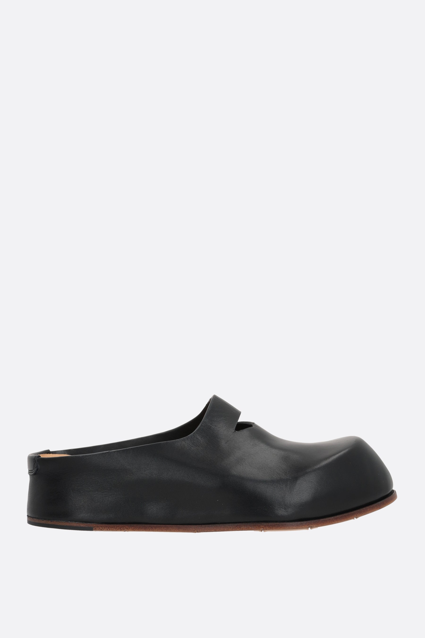 Elba smooth leather flat mules