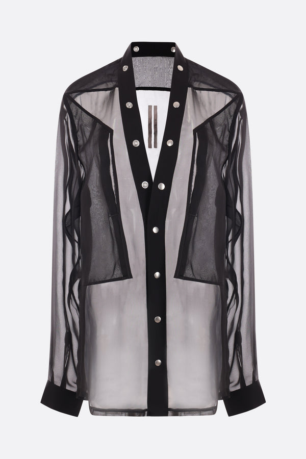 Larry Fogpocket silk chiffon shirt