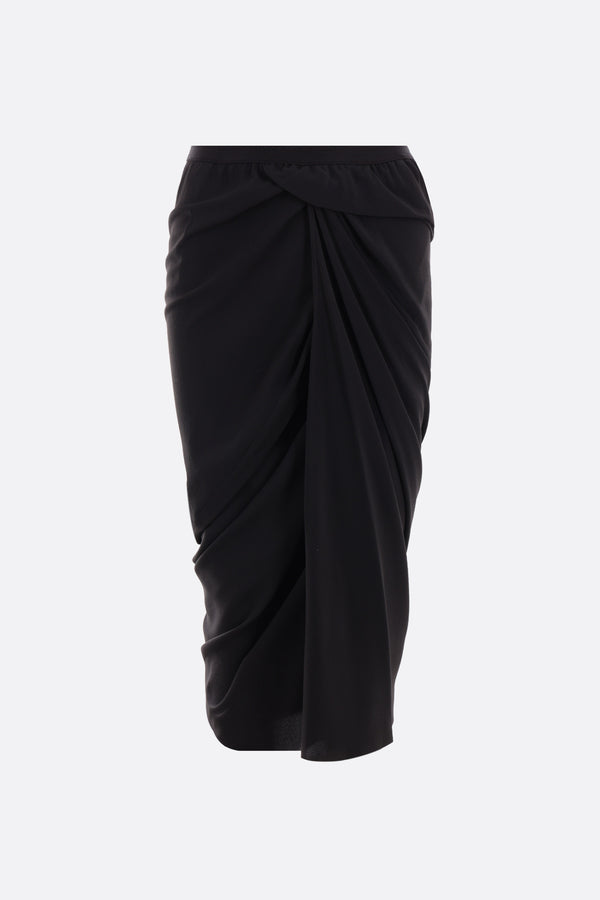 Buy JANAK Creation Women's Knee Length Poly Crepe Skirt (Black) at Amazon.in