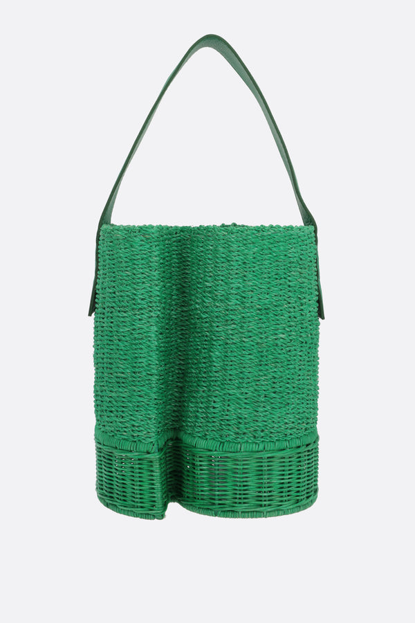 S basket in abaka and rattan