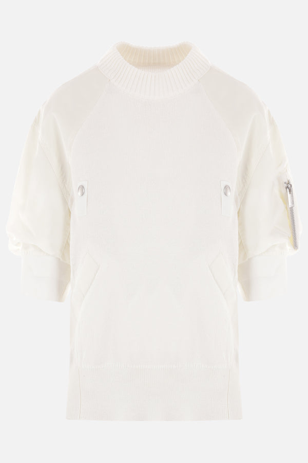 cotton blend short-sleeved pullover