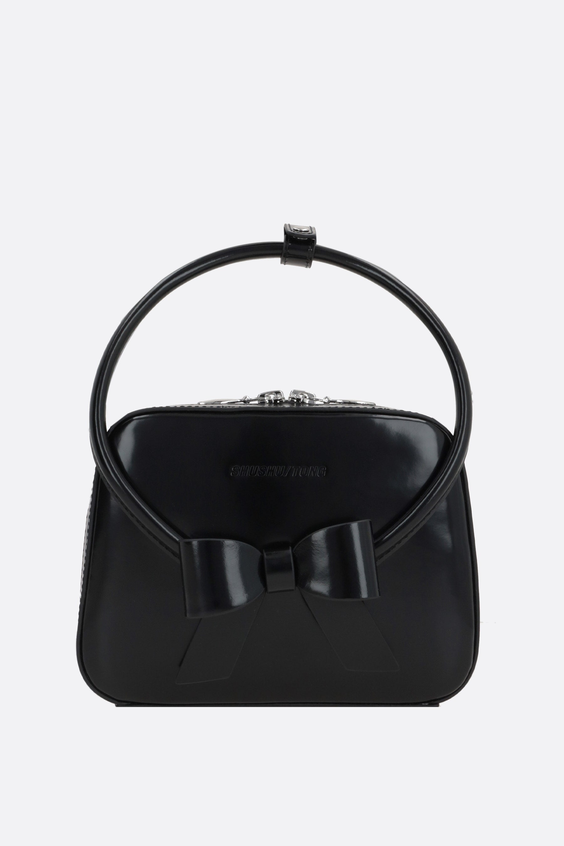 Stereo Bow brushed leather handbag
