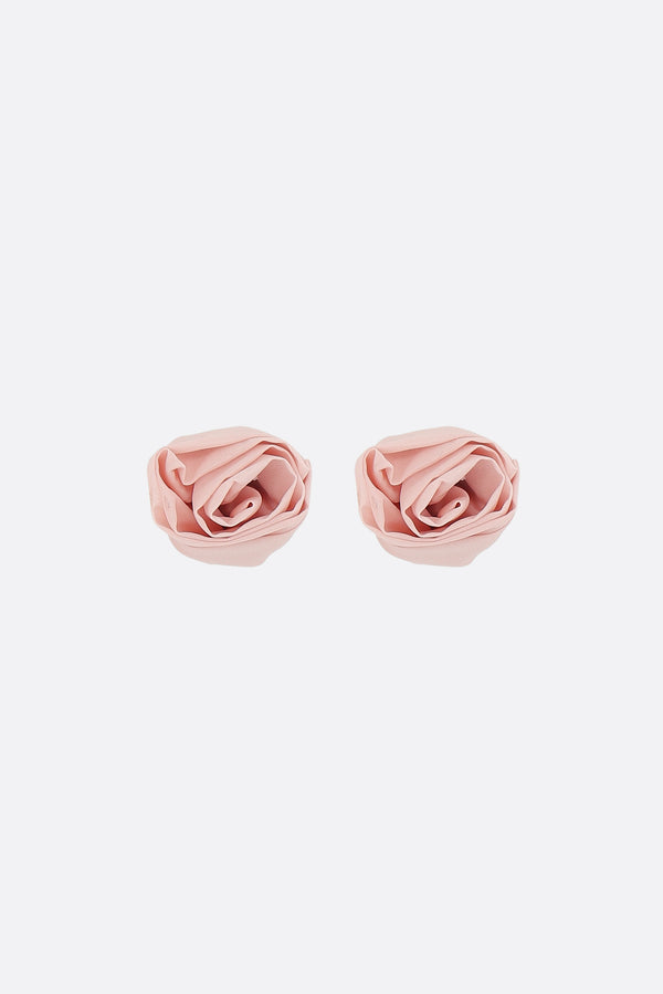 orecchini con rosa in nylon