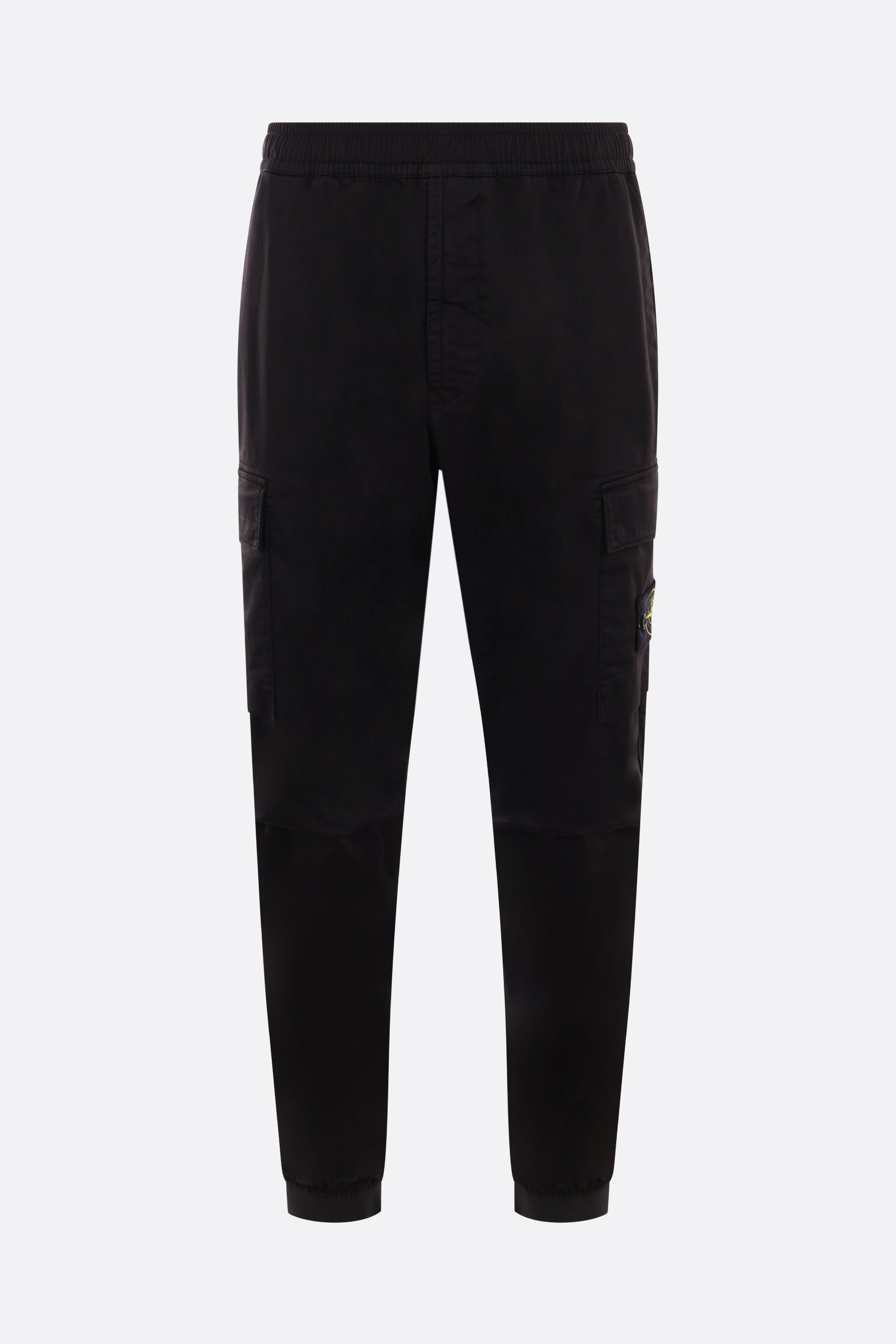 stretch cotton tapered pants