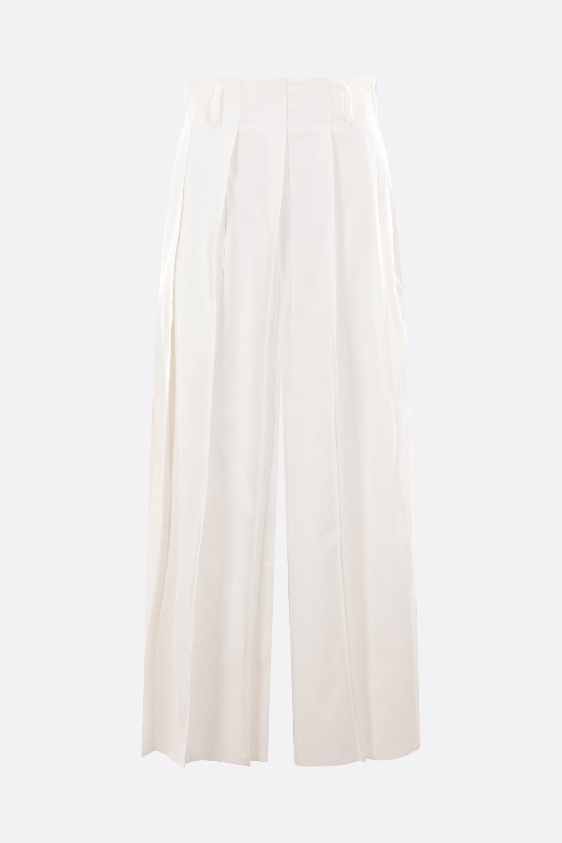 pleated cotton skirt pants