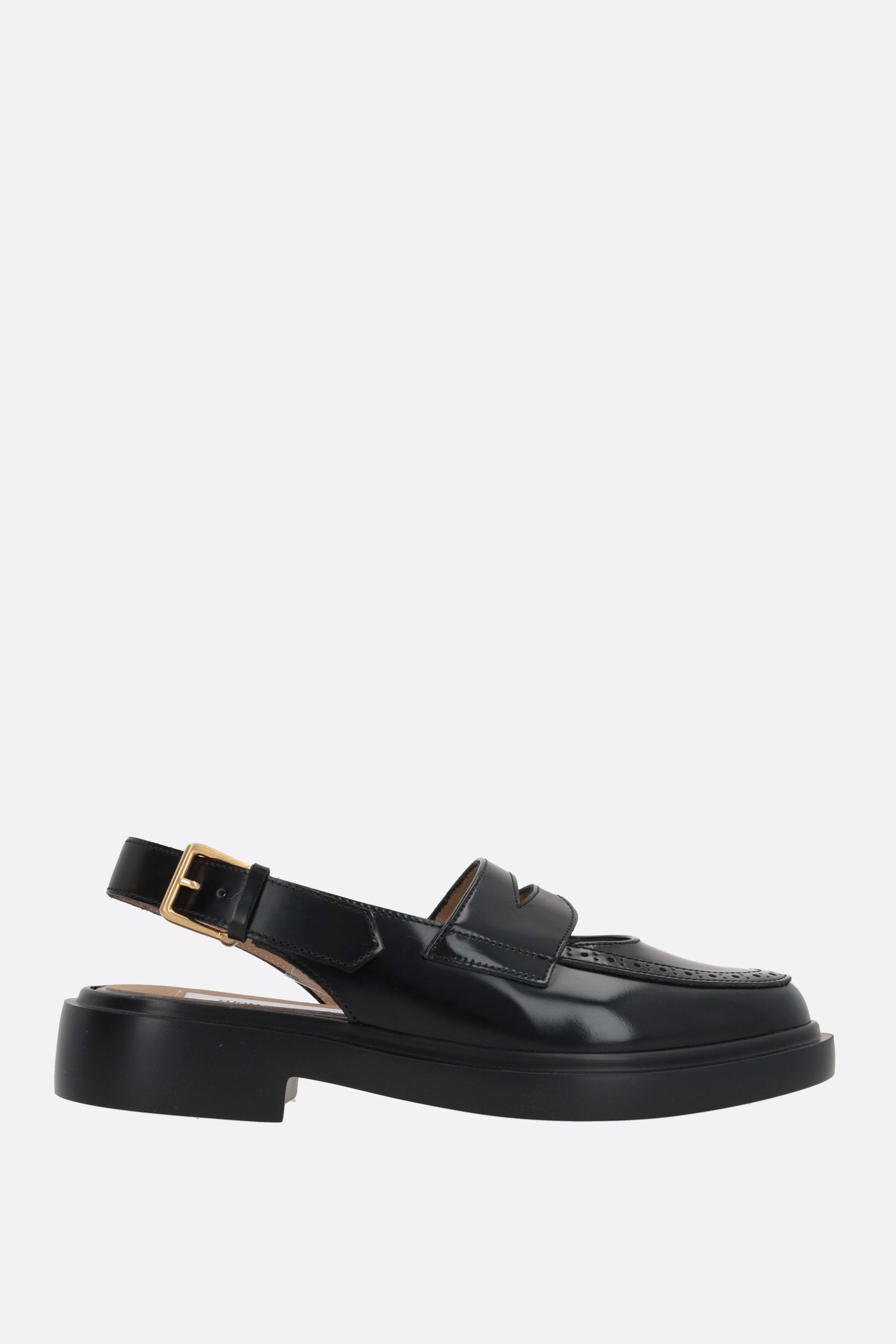 slingback penny loafers in soft spazzolato