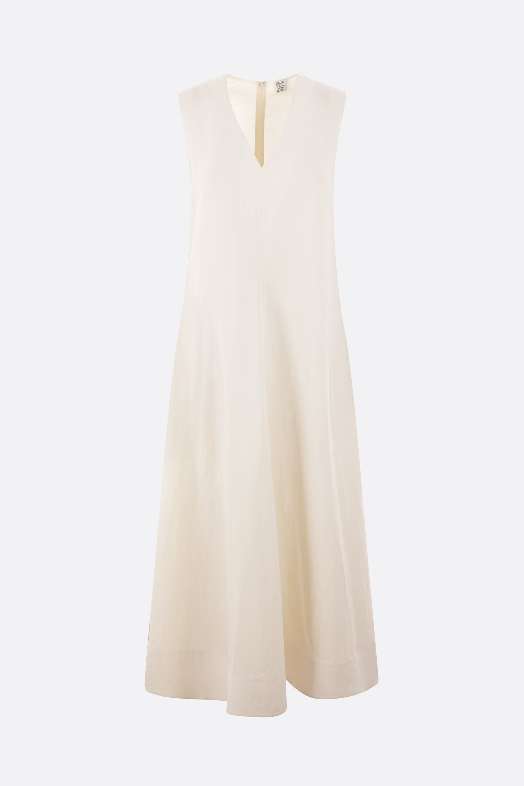 linen blend sleeveless dress