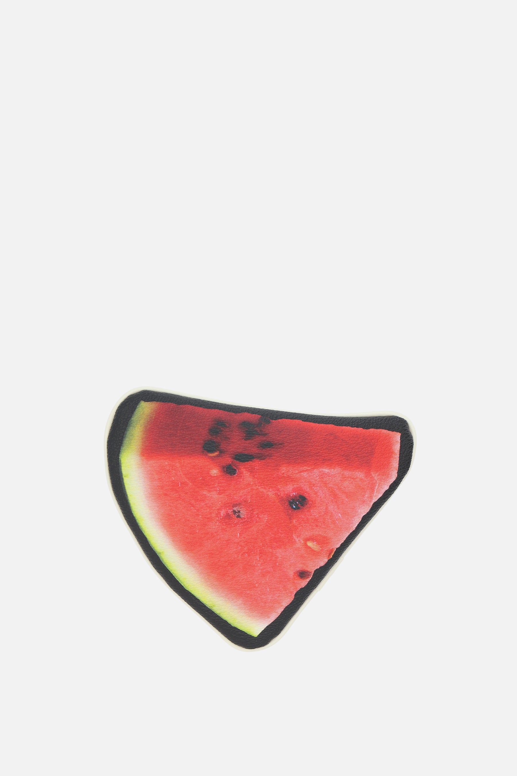 watermelon print faux leather pouch