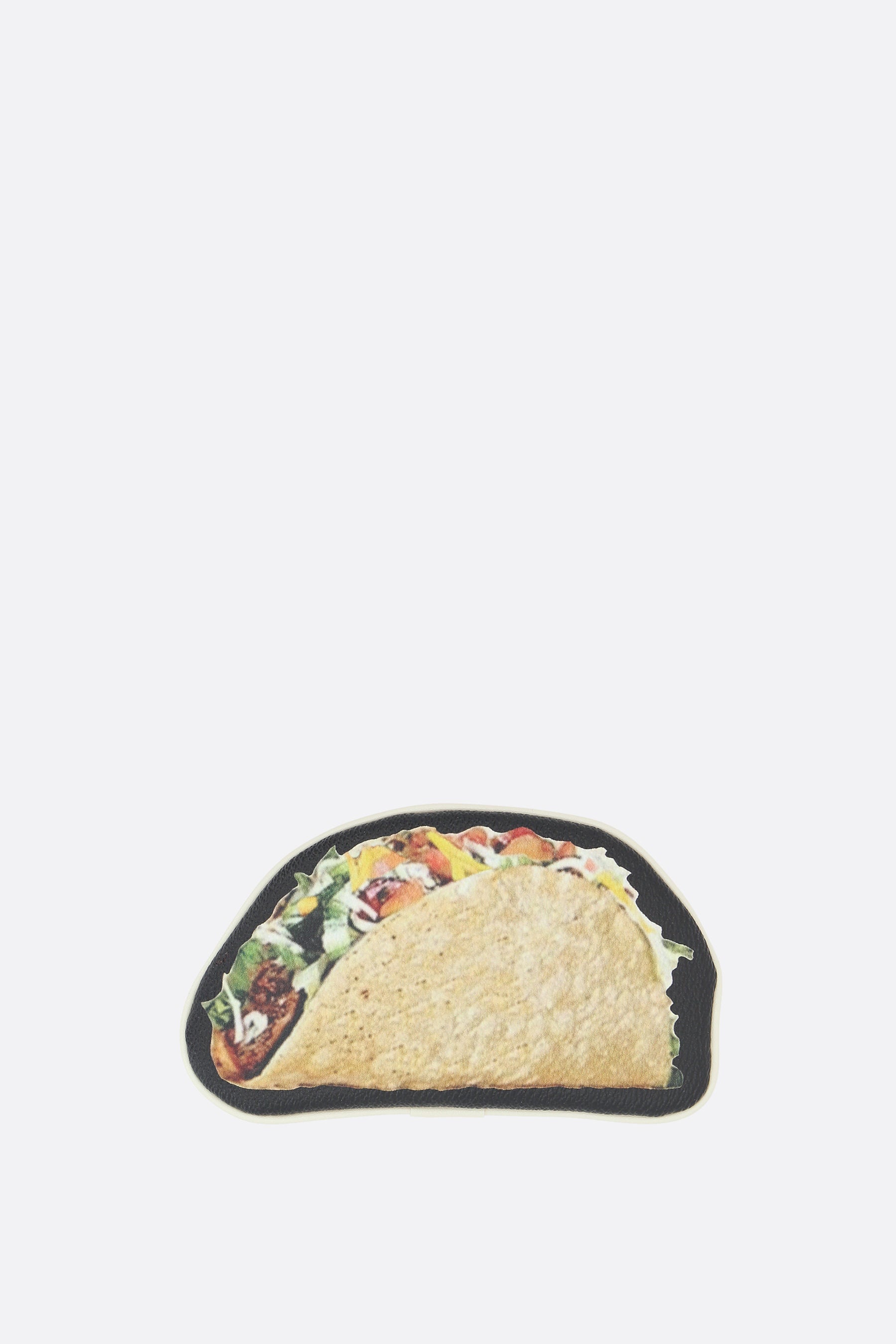 tacos print faux leather pouch