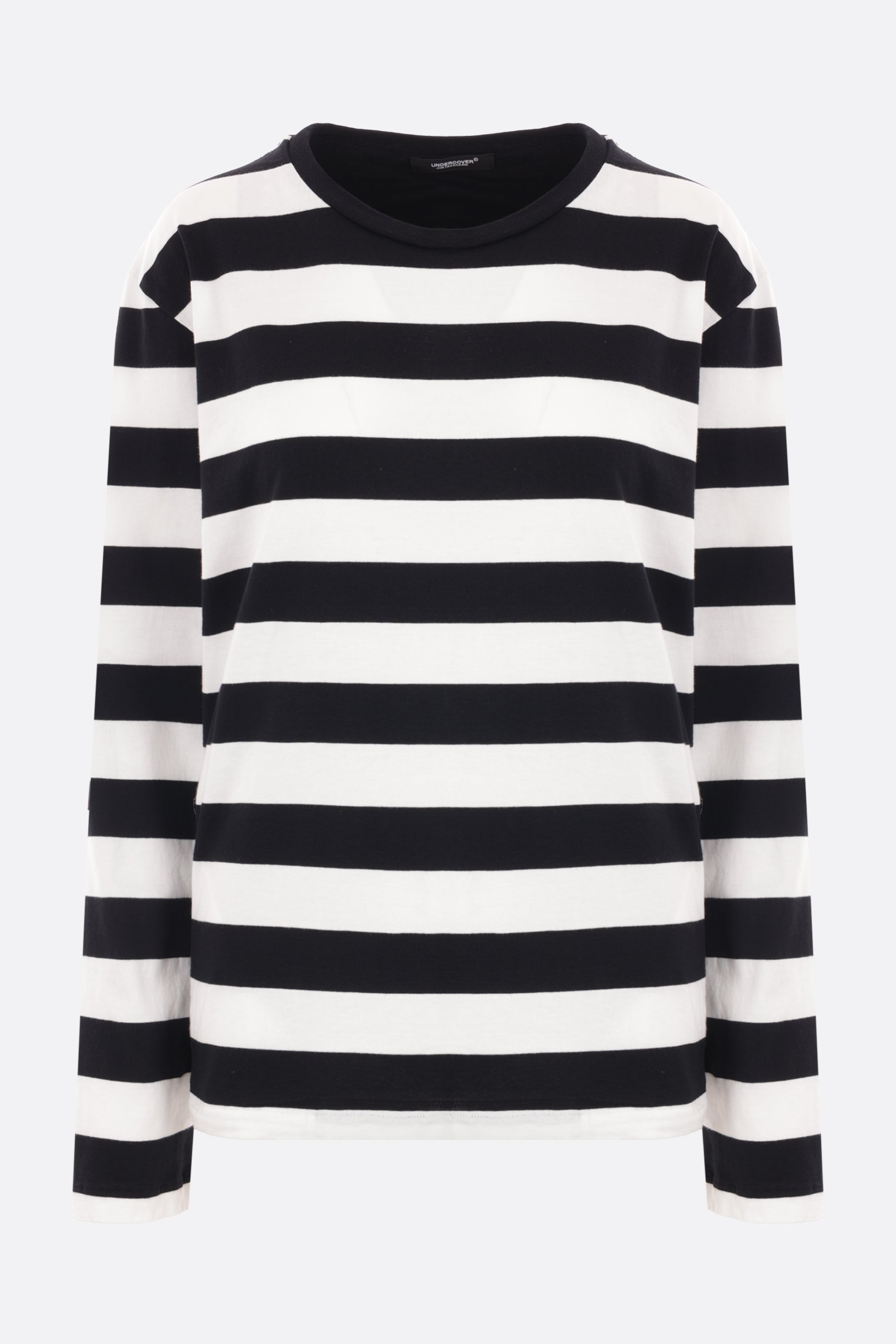 striped jersey long-sleeved t-shirt