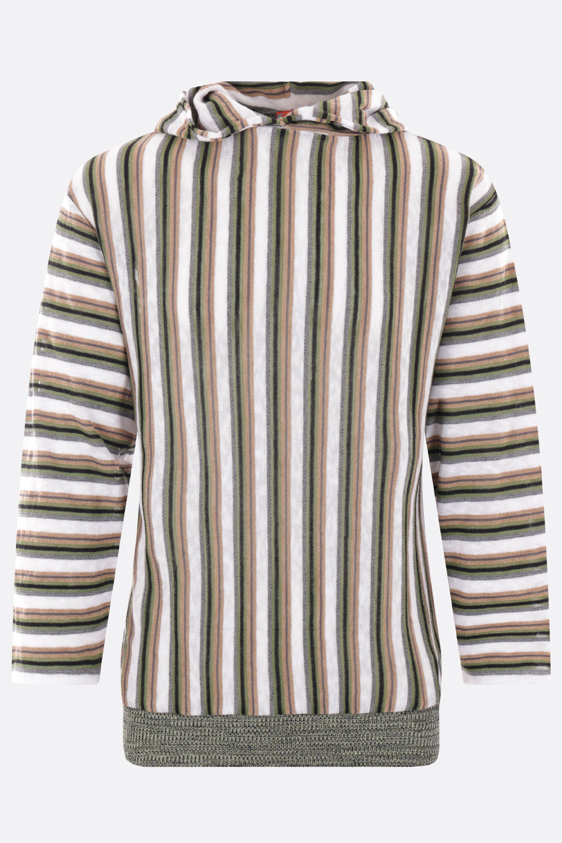striped jersey hoodie