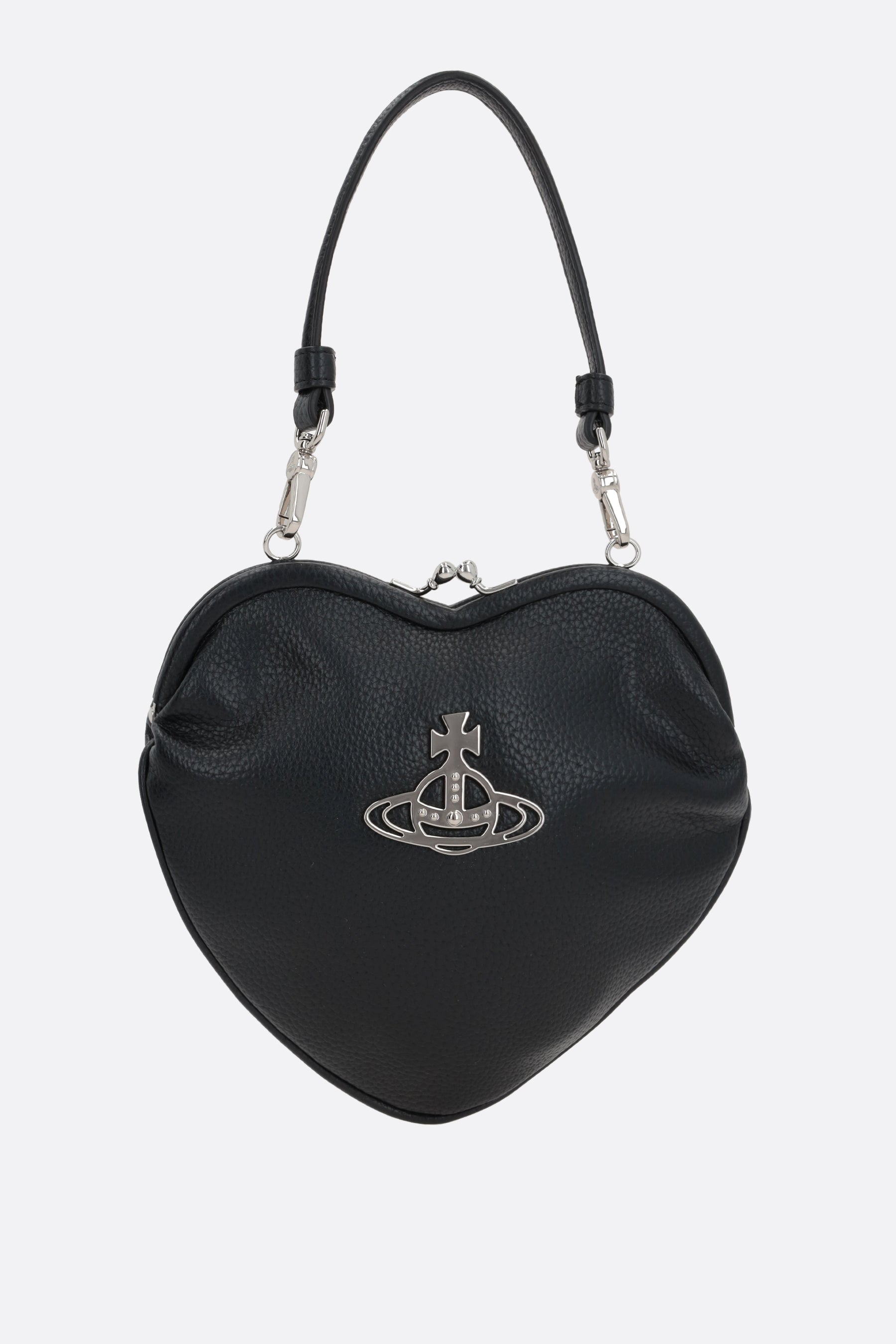 Belle Heart Frame grainy vegan leather handbag