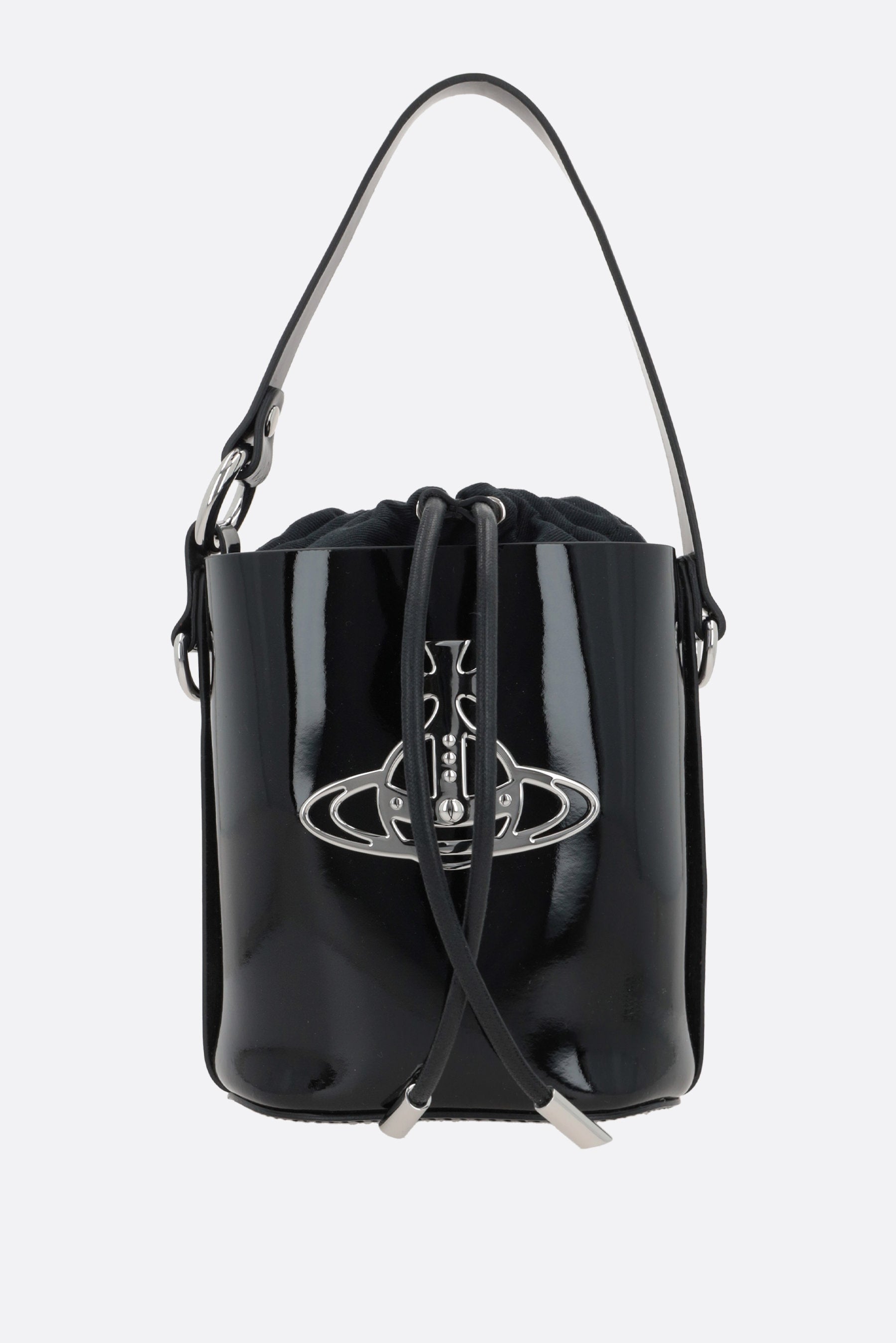 Daisy patent leather bucket bag