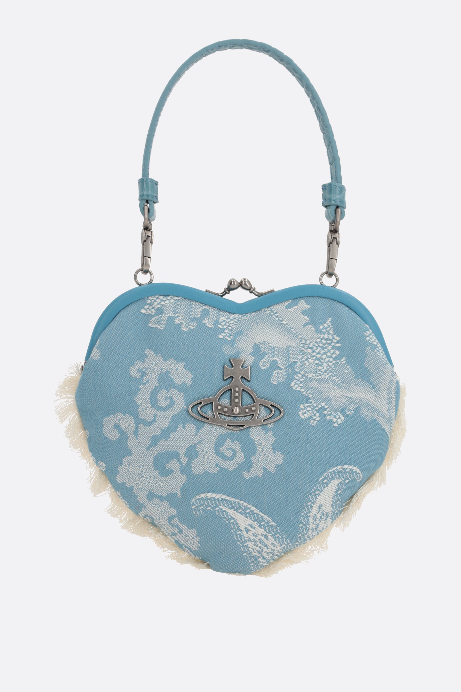 Belle Heart Frame jacquard handbag
