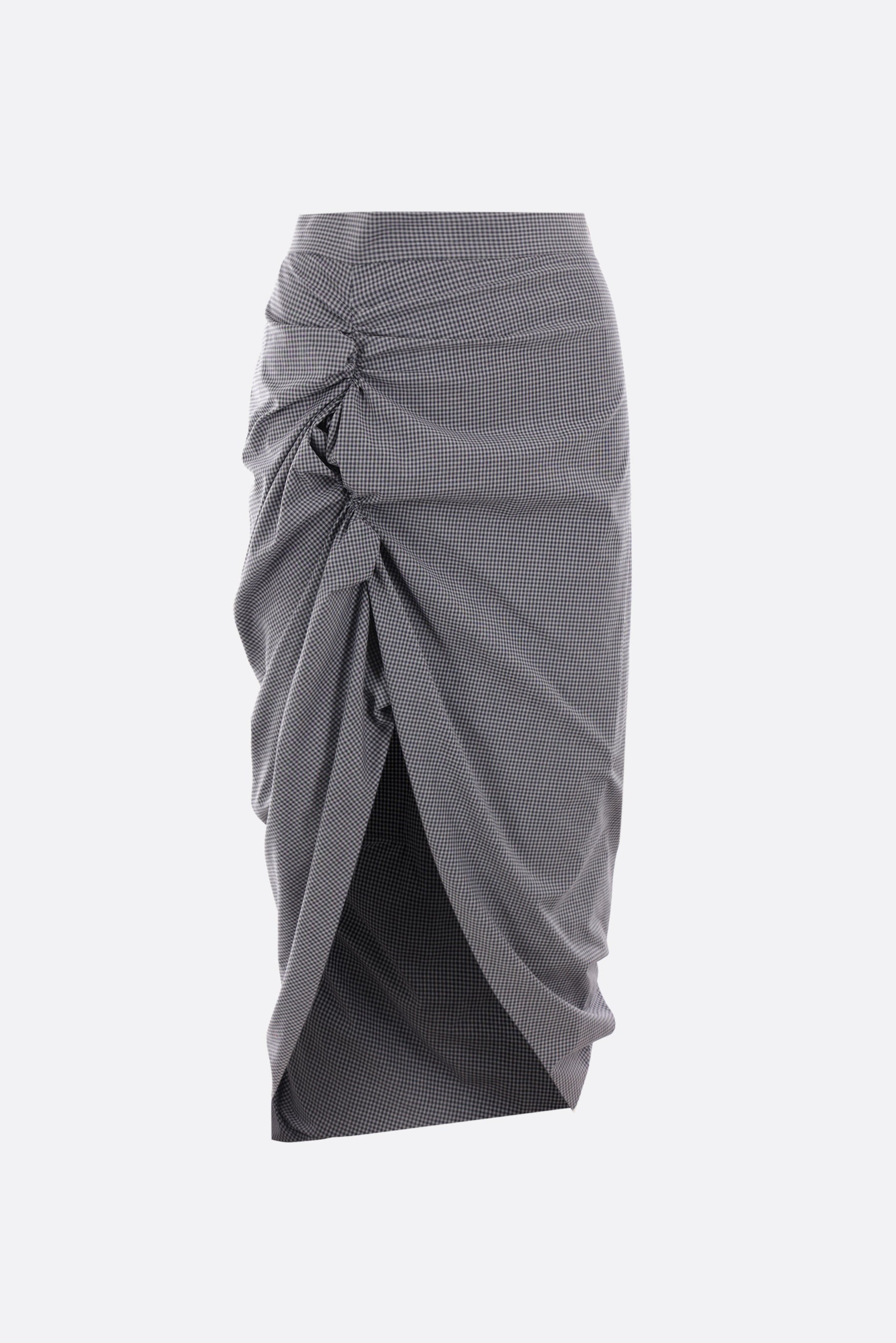 Panther stretch cotton draped skirt