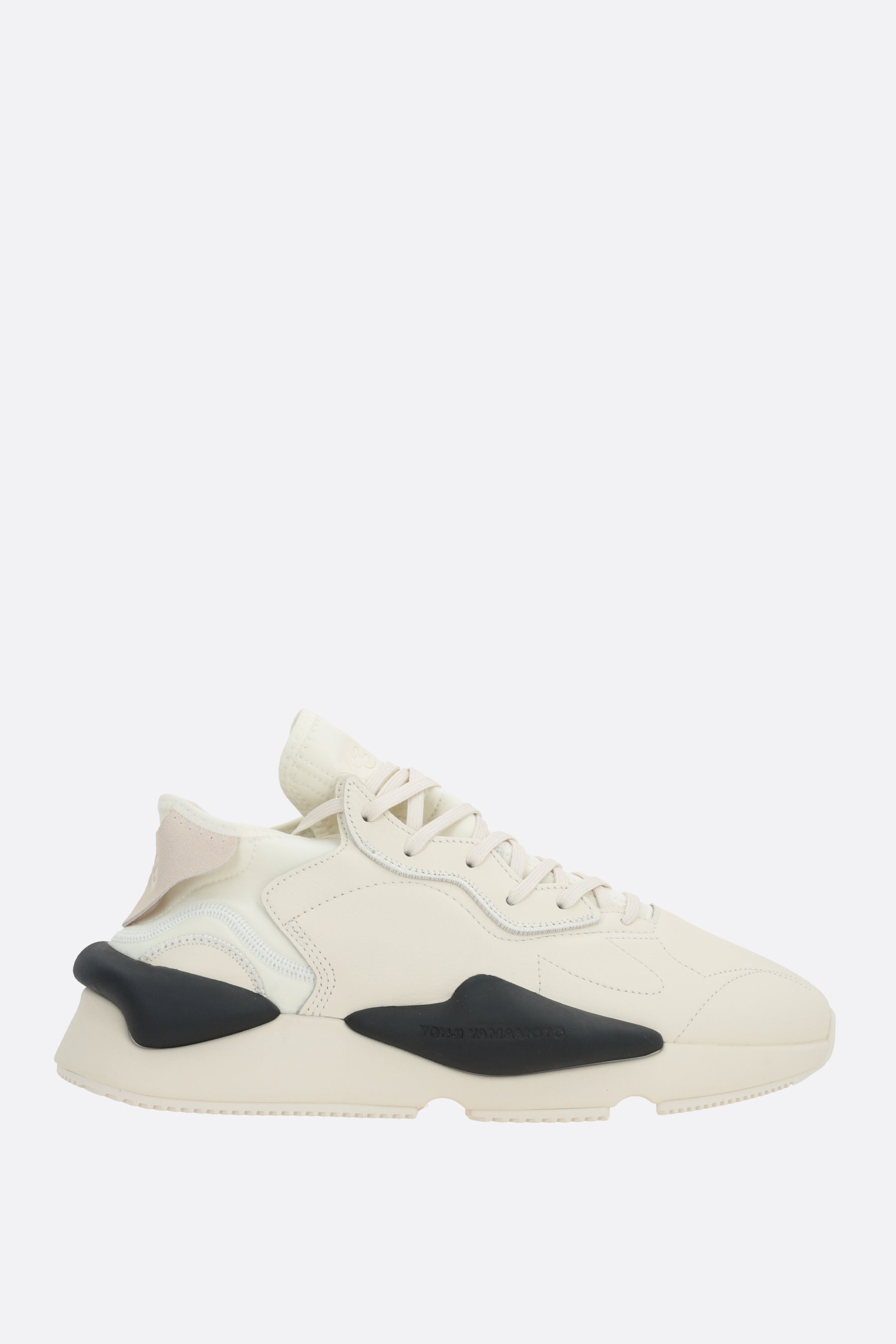 Y-3 Kaiwa smooth leather and neoprene sneakers