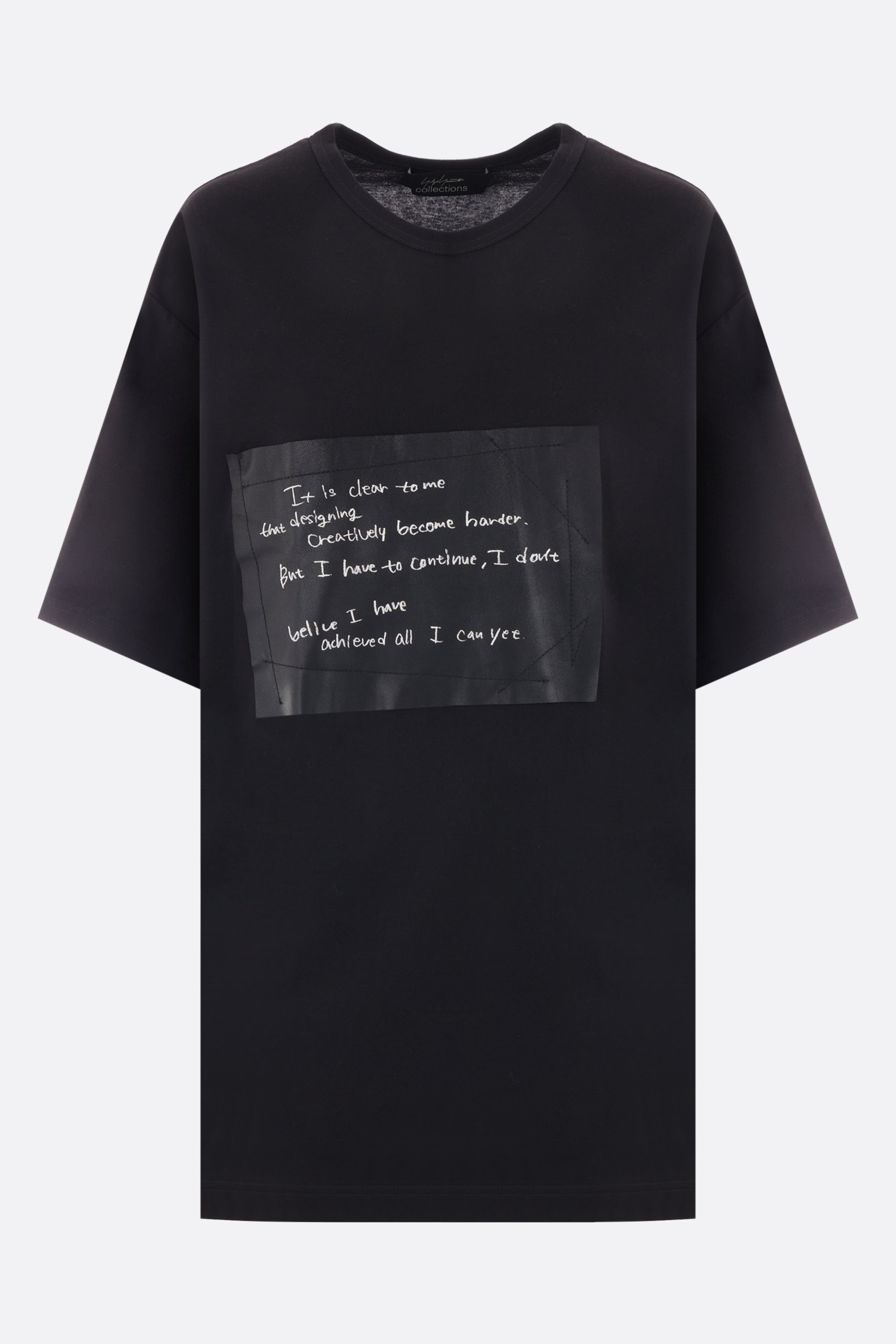 message patch cotton oversize t-shirt