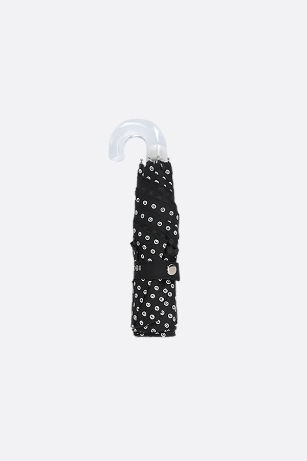 pocket umbrella in nylon with micro circles print