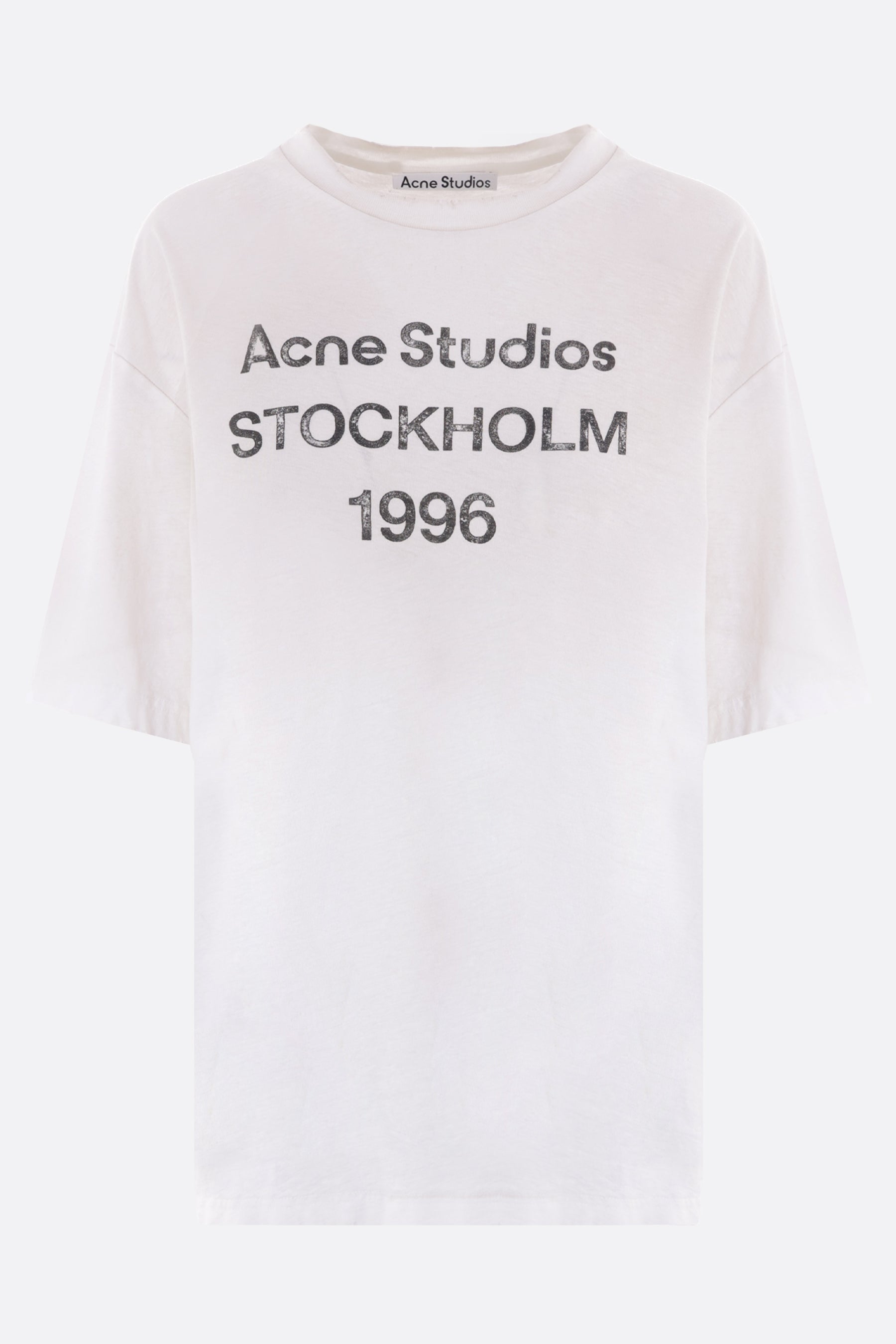 cotton and hemp t-shirt with Acne Studios 1996 print