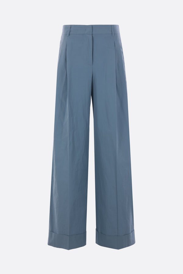 wide-leg trousers in cotton