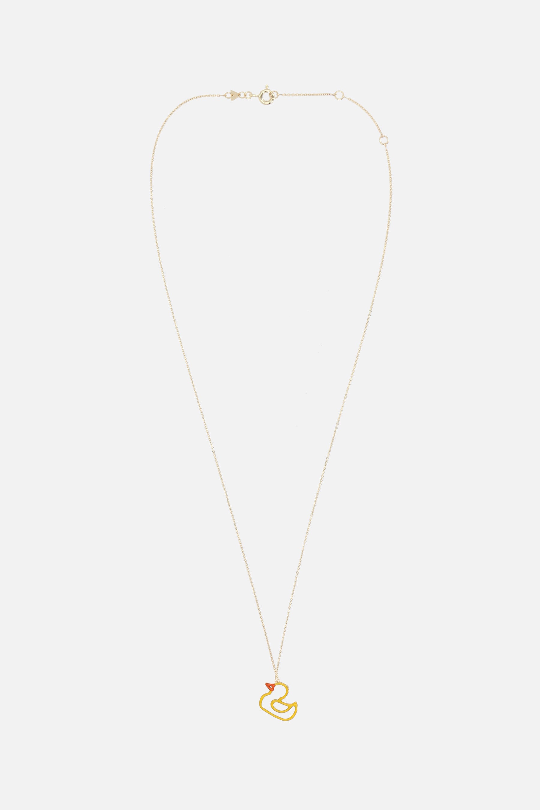 Patito necklace in enameled yellow gold