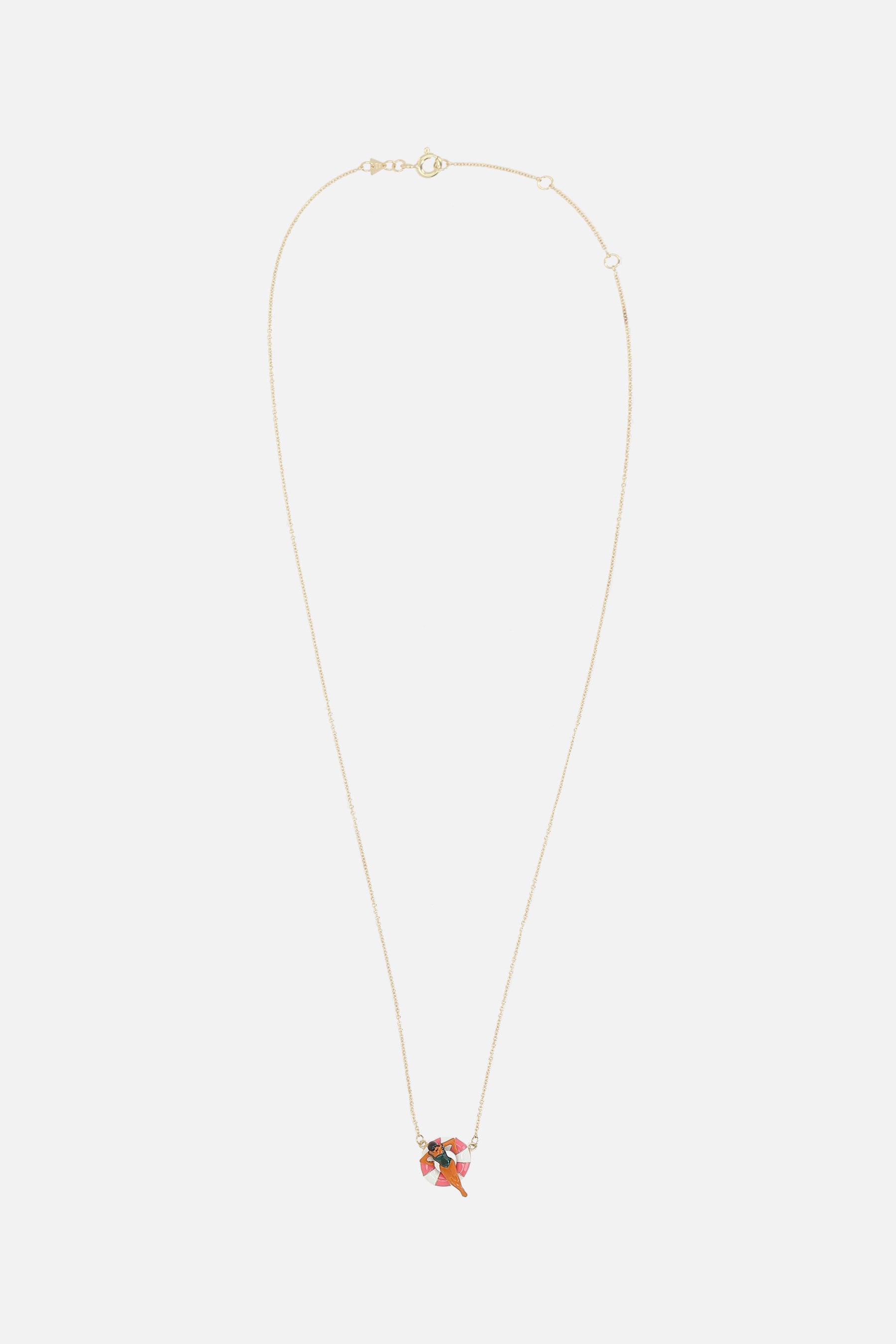 Flotadora necklace in enameled yellow gold