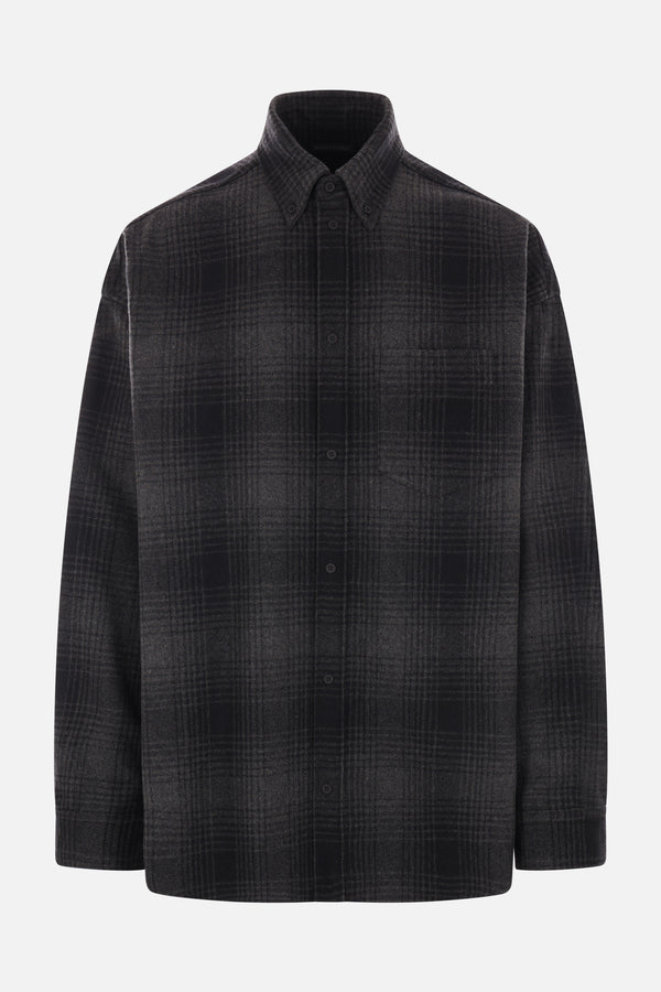 checked flannel oversize shirt