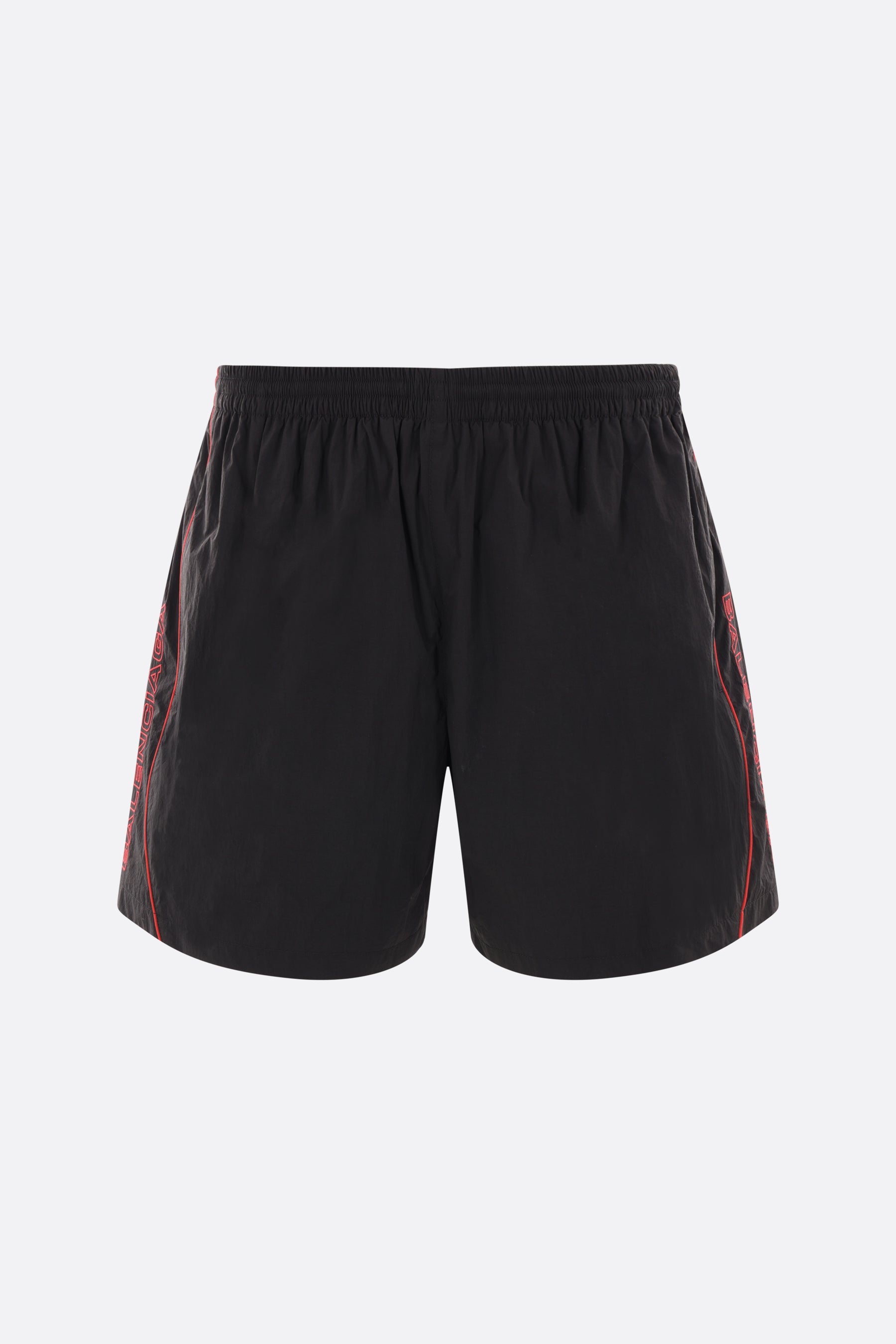 logo embroidered nylon track shorts