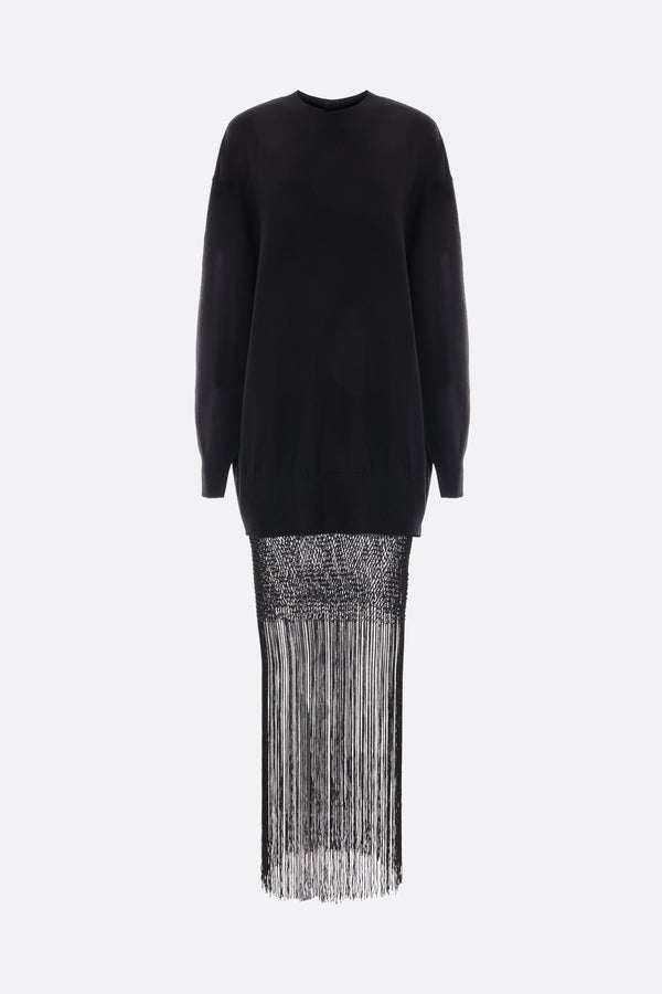 Monument knit and macramé long dress