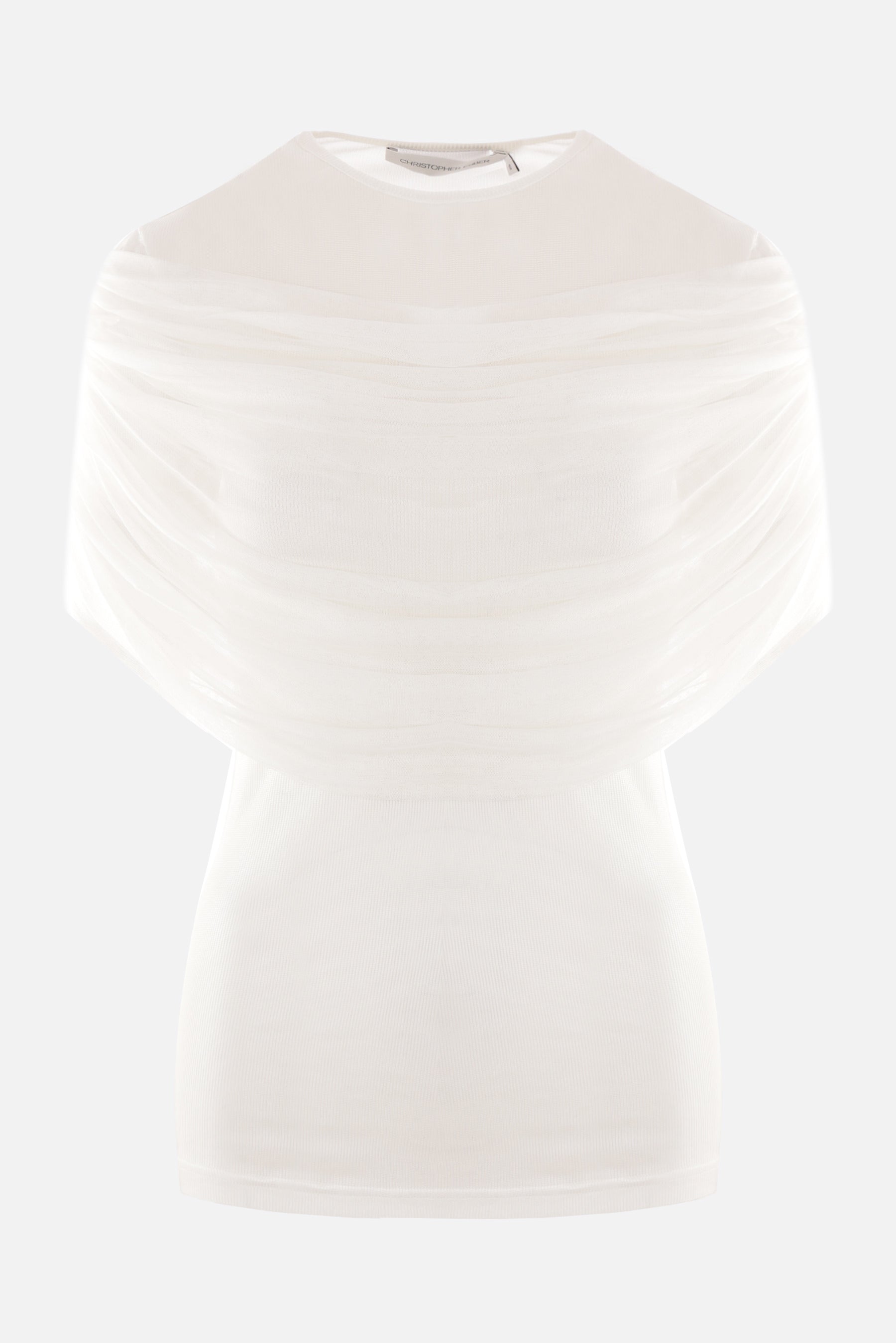 Sonora Veiled ribbed jersey t-shirt