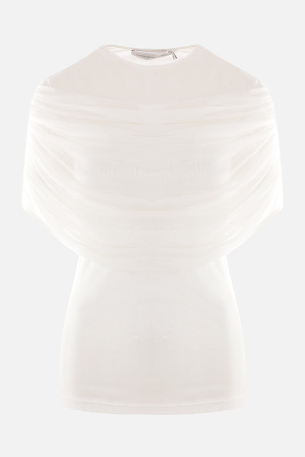 Sonora Veiled ribbed jersey t-shirt