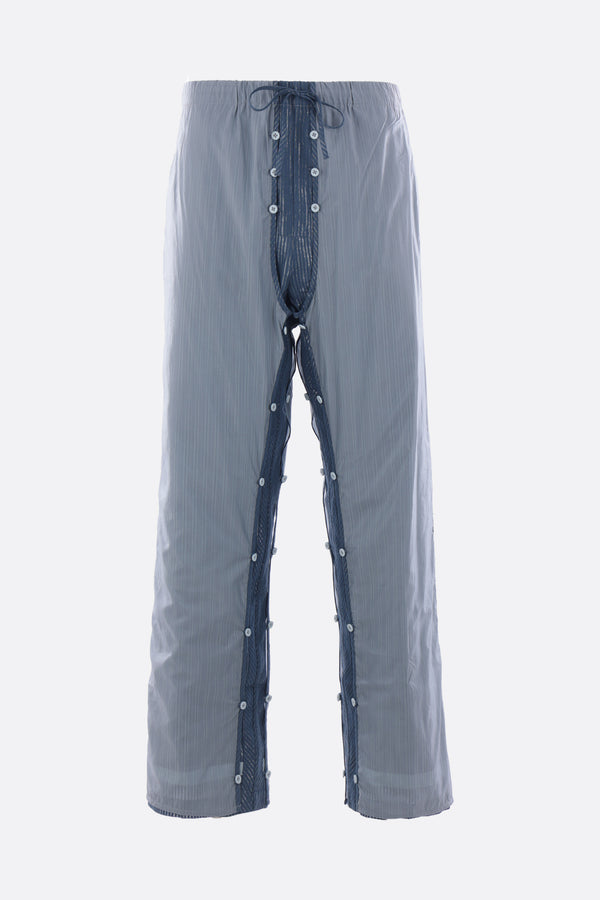layered shell trousers in cotton and nylon