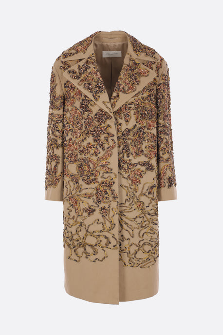 Ricca coat in embroidered gabardine