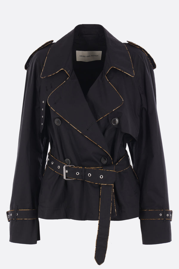 Risto short trench coat in cotton