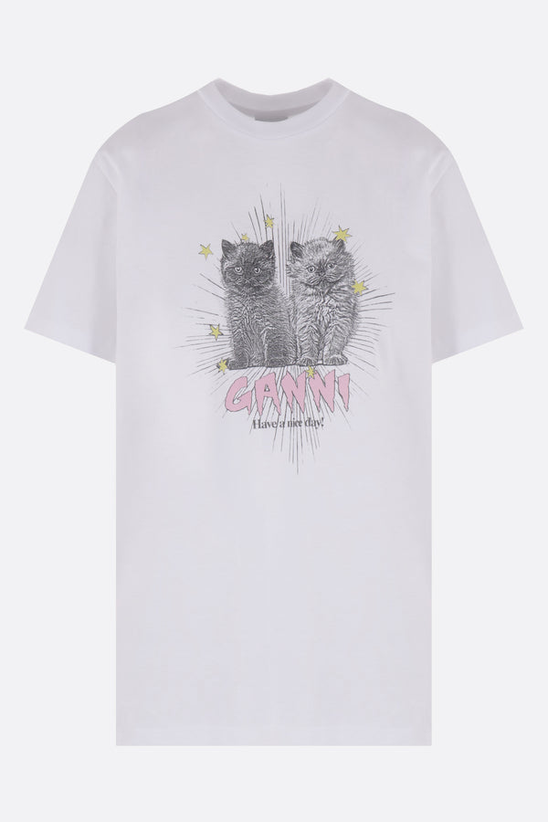 Kittens print cotton t-shirt