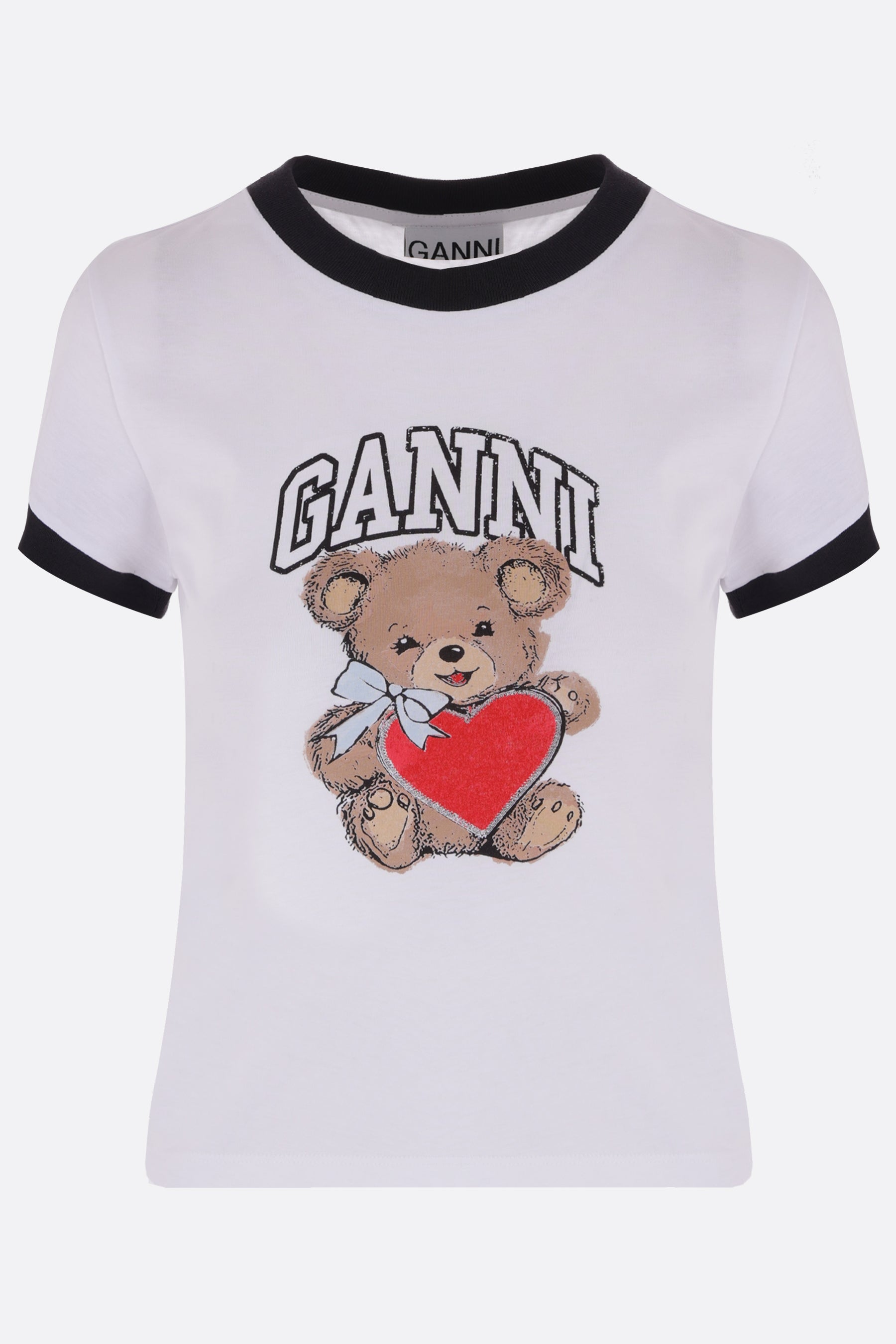 Bear print cotton t-shirt