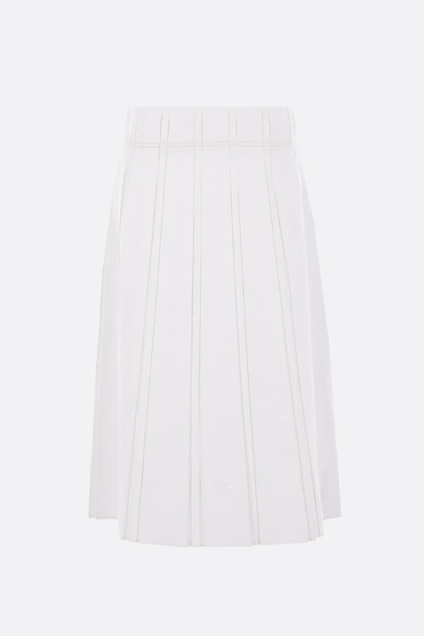 linen pleated skirt