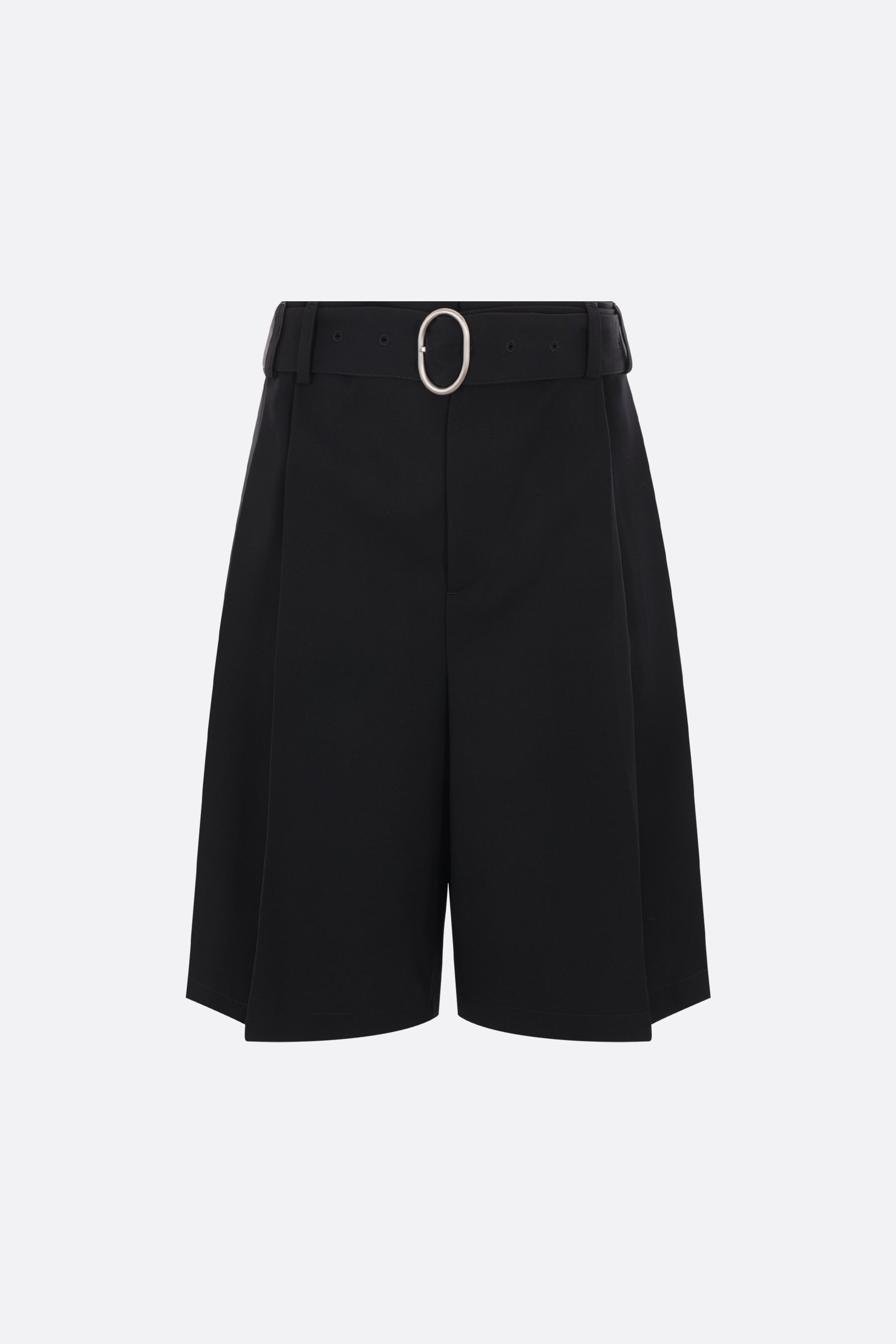 gabardine shorts with belt