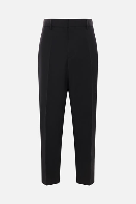 gabardine cropped trousers