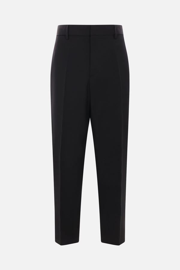 gabardine cropped trousers