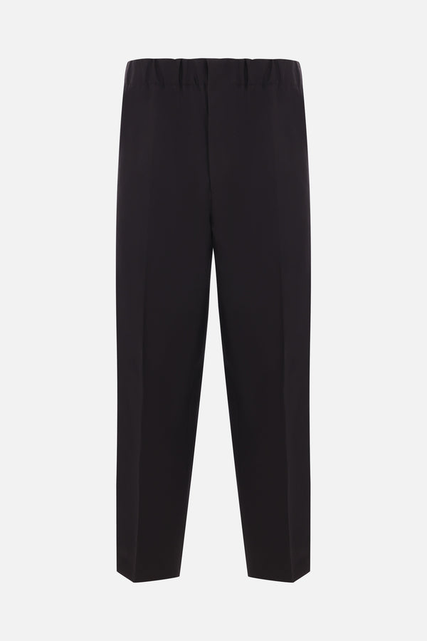 compact cotton cropped trousers