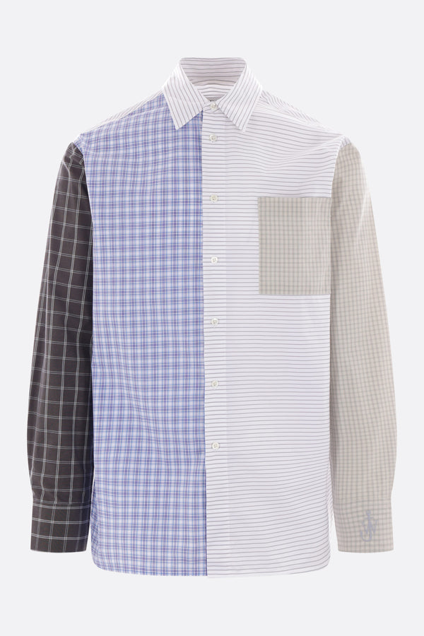 patchwork poplin shirt