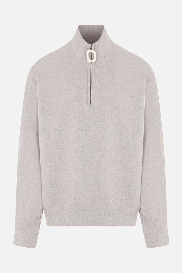 jersey half-zip sweatshirt